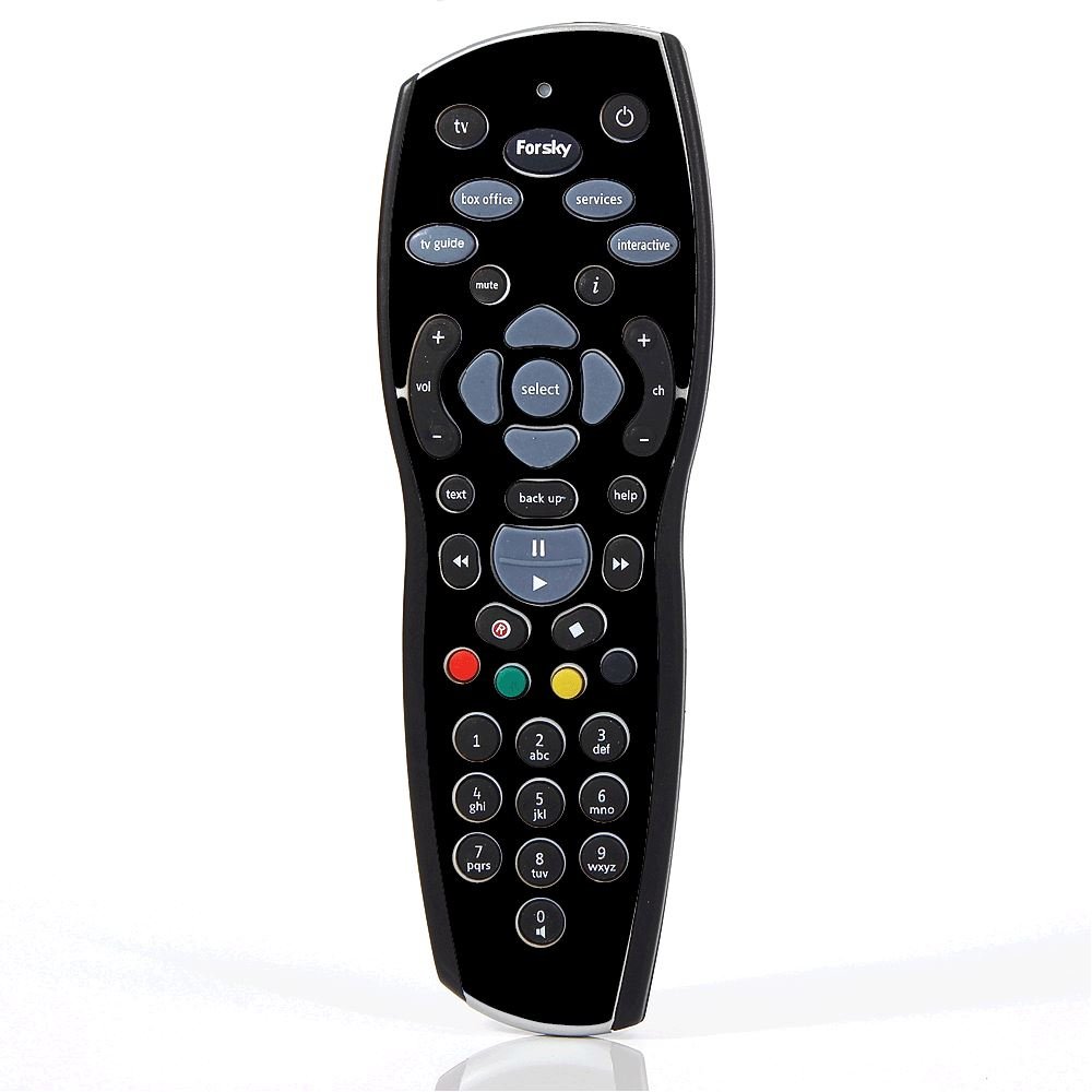 Stika.co Black Plain Gloss Tv Remote Controller Vinyl Skin - For Sky Plus Hd Remote Only - Remote Not Included - Sticker Only