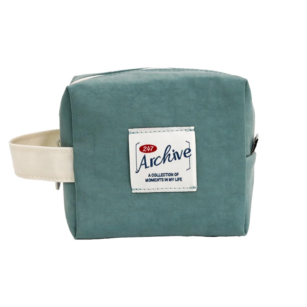 MonolikeArchive Cube Mini Pouch, Deep mint - Makeup Bag, Cosmetic Bag, Travel Bag, Toiletry Bag, Organizer, Storage Bag