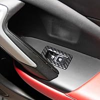 Vista 6 de Interruptor de elevación de ventana de puerta de fibra de carbono cubierta moldura accesorios para 2014 2015 2016 2017 2018 Chevrolet Corvette C7