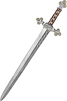 Vista 1 de Crusader Knight - Espada de juguete, espada de plástico de 27.5 pulgadas, accesorios de disfraz de guerrero medieval para Halloween, cosplay, LARP