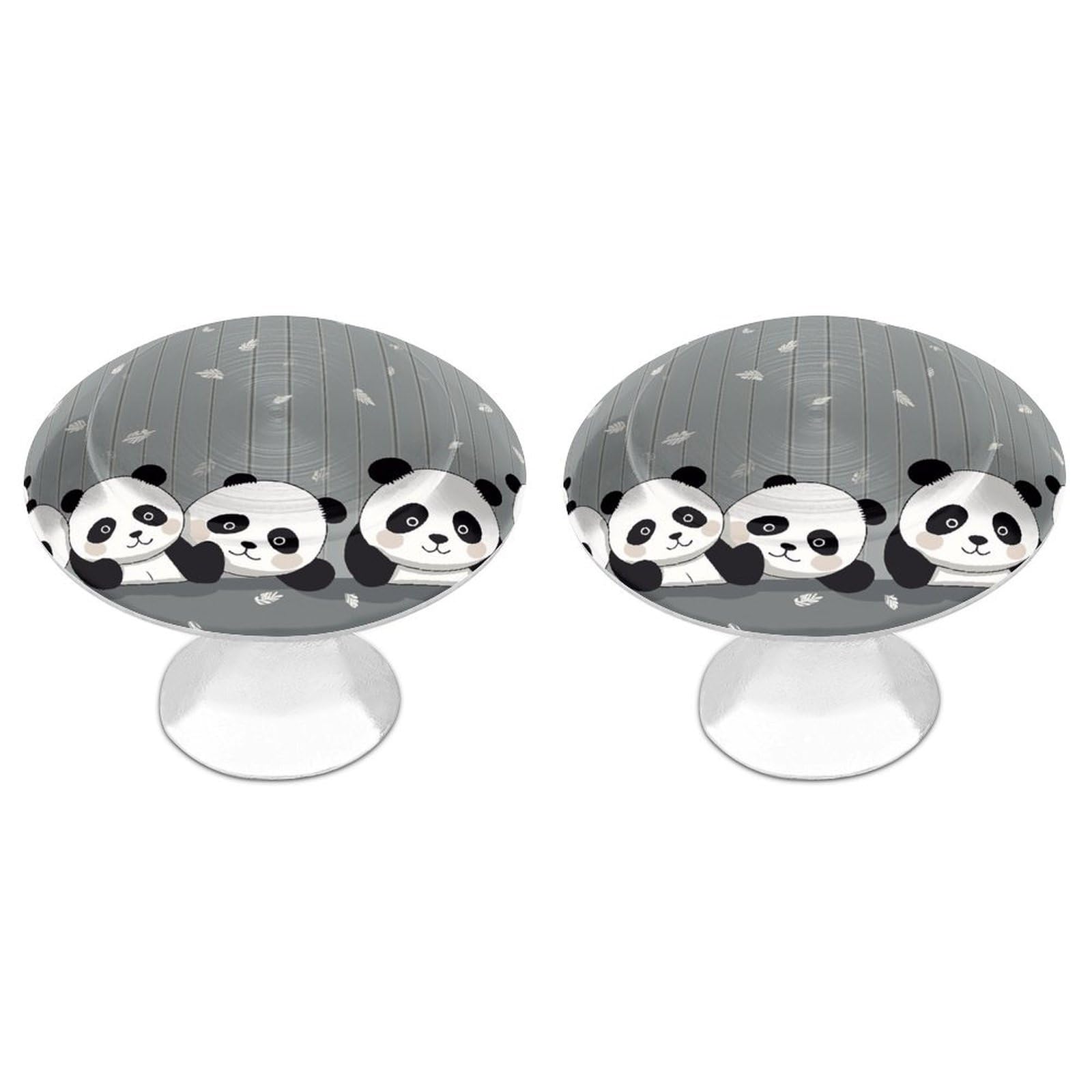 Fekiloot Style Funny Panda Cabinet Knob Kitchen Drawer Knob Stainless Steel Round Drawer Pulls Modern Cabinet Hardware Vintage Dresser Drawer For Kitchen Bathroom Closet Dresser Cabinets