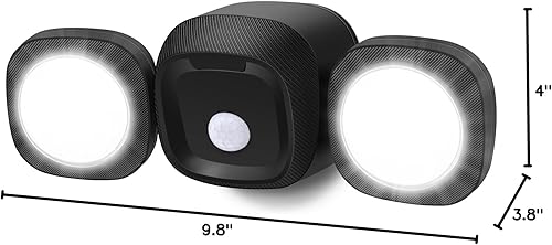 Miniatura 9 de Luz con sensor de movimiento a pilas para exterioresinteriores, luz LED de inundación alimentada por batería, IP65, impermeable, luces de seguridad