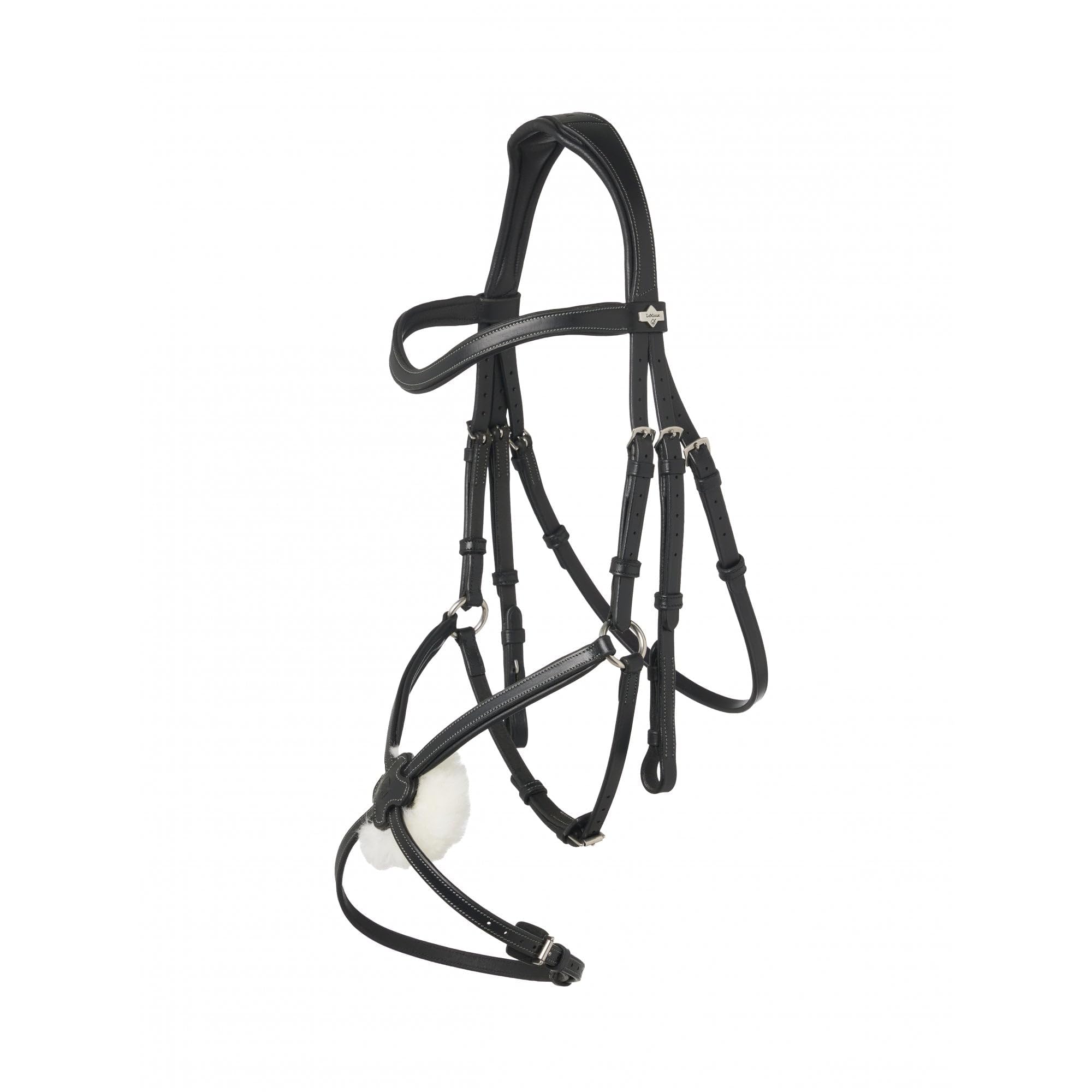 LeMieux Arika Anatomic Grackle Bridle - Black/Silver - Full