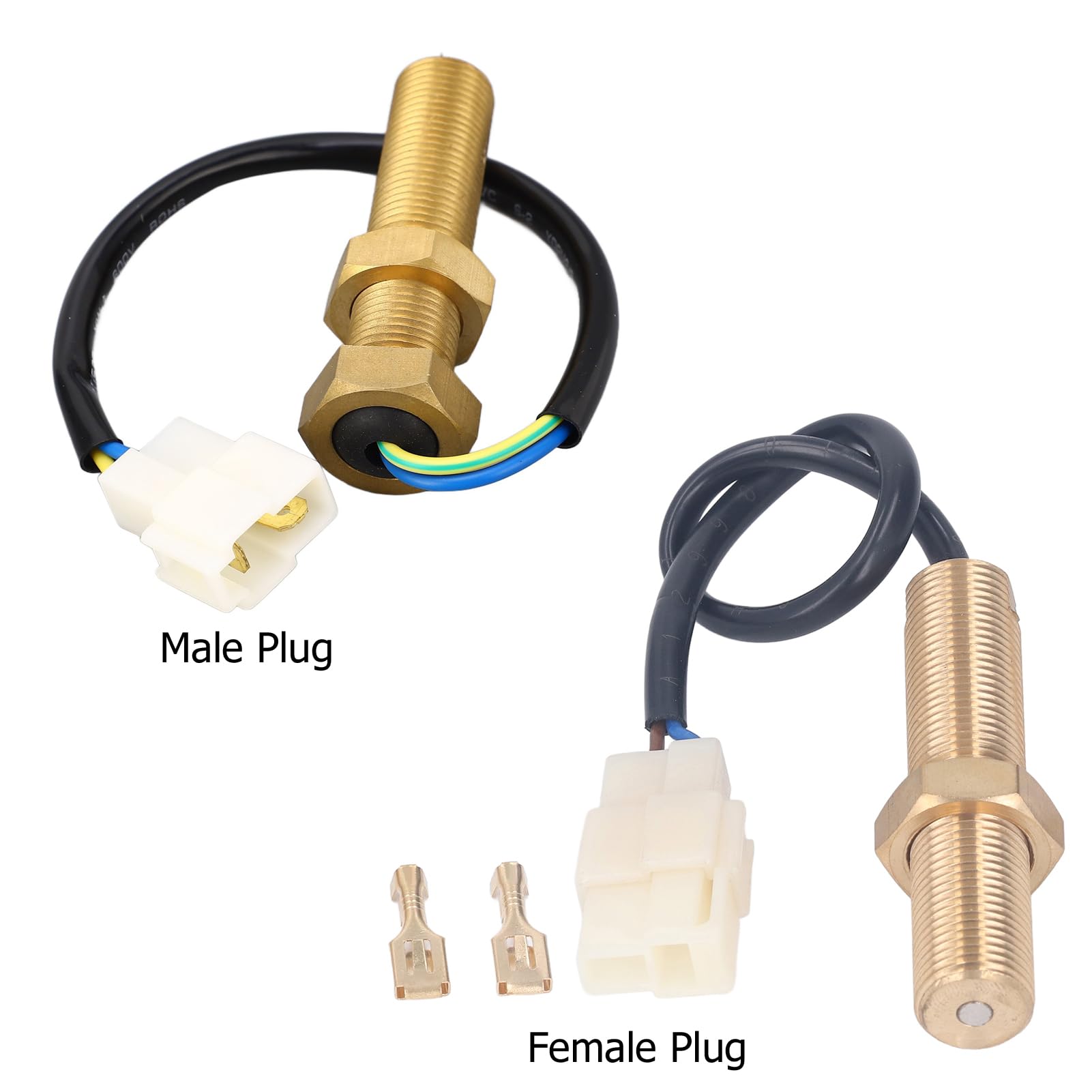 M16 Vitesse Capteur de Rotation, Capteur de Vitesse de Rotation À Induction Magnéto-Électrique M16 Capteur de Vitesse de Rotation, pour Générateur de Fil 50V, Tachymètre (Adaptateur mâle)