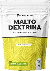 NEWNUTRITION, Maltodextrina 1 Kg Carboidratos Sabor Abacaxi Com Hortelã