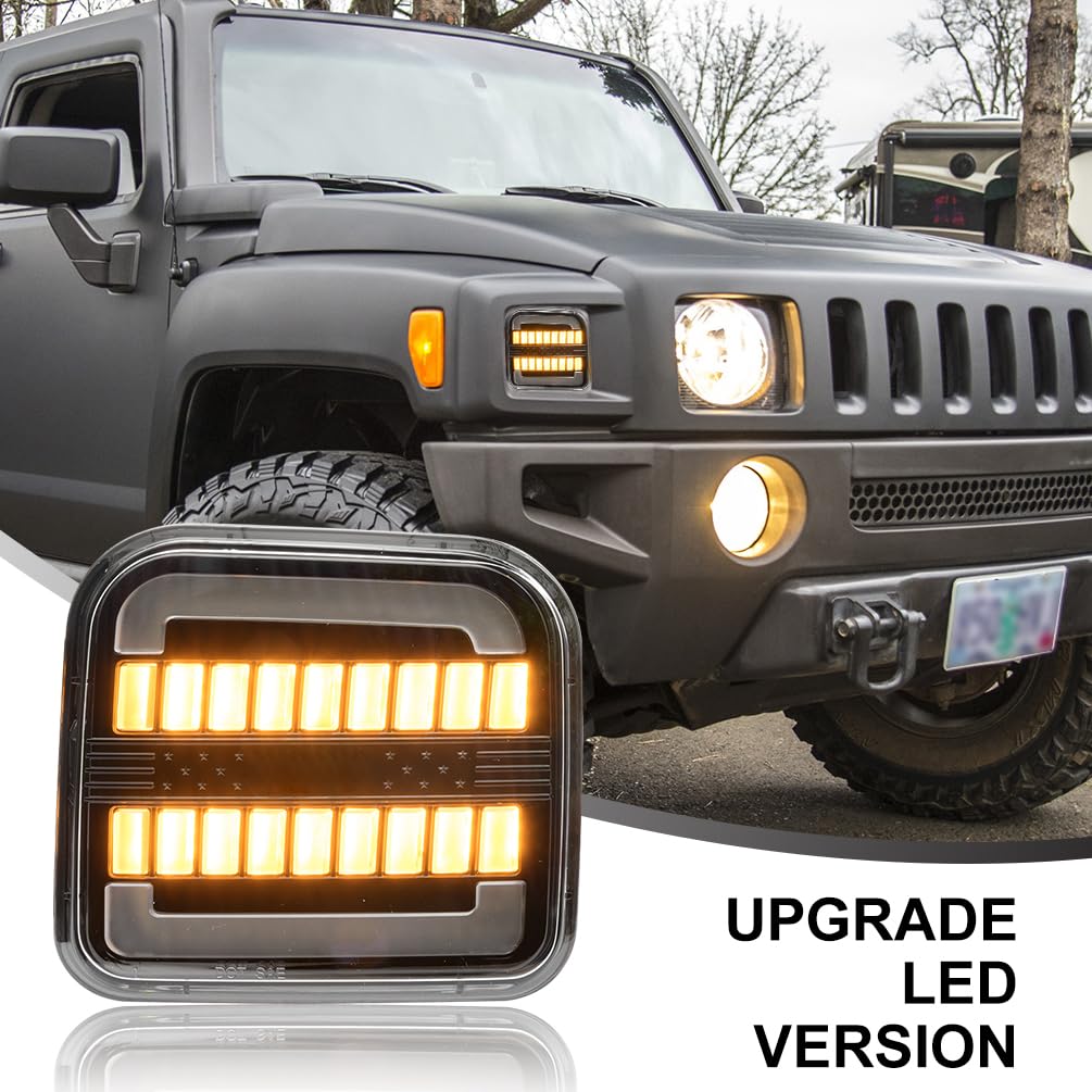 Amazon.com: NJSBYL Front LED Turn Signal Lights For Hummer H3 H3T