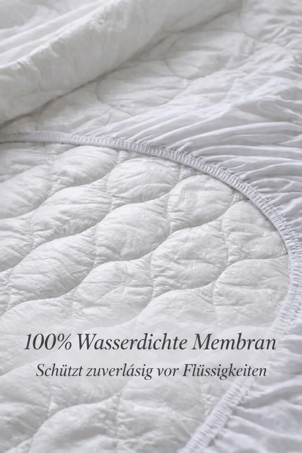 Matratzenschoner 200x200 Wasserdicht 100% Baumwolle Fitted Rundumgummi Atmungsaktiv Geräuschlos Matratzenschutz Grau