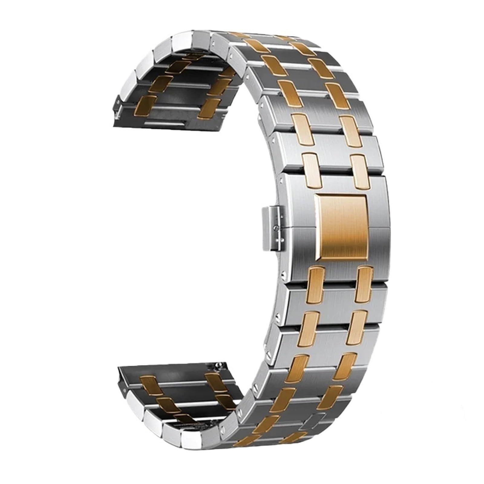 DASEB Bracelet de luxe en acier inoxydable pour Galaxy Watch 5 Pro (40/44 mm, 42/46 mm) et Huawei GT 2/3 Pro (20/22 mm)