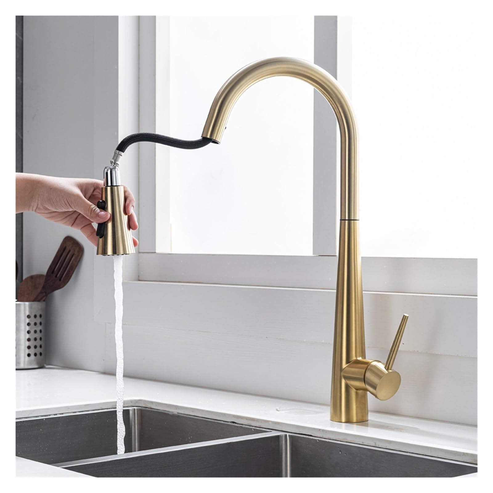 Robinet de cuisine multifonctionnel anti-éclaboussures 3 modes