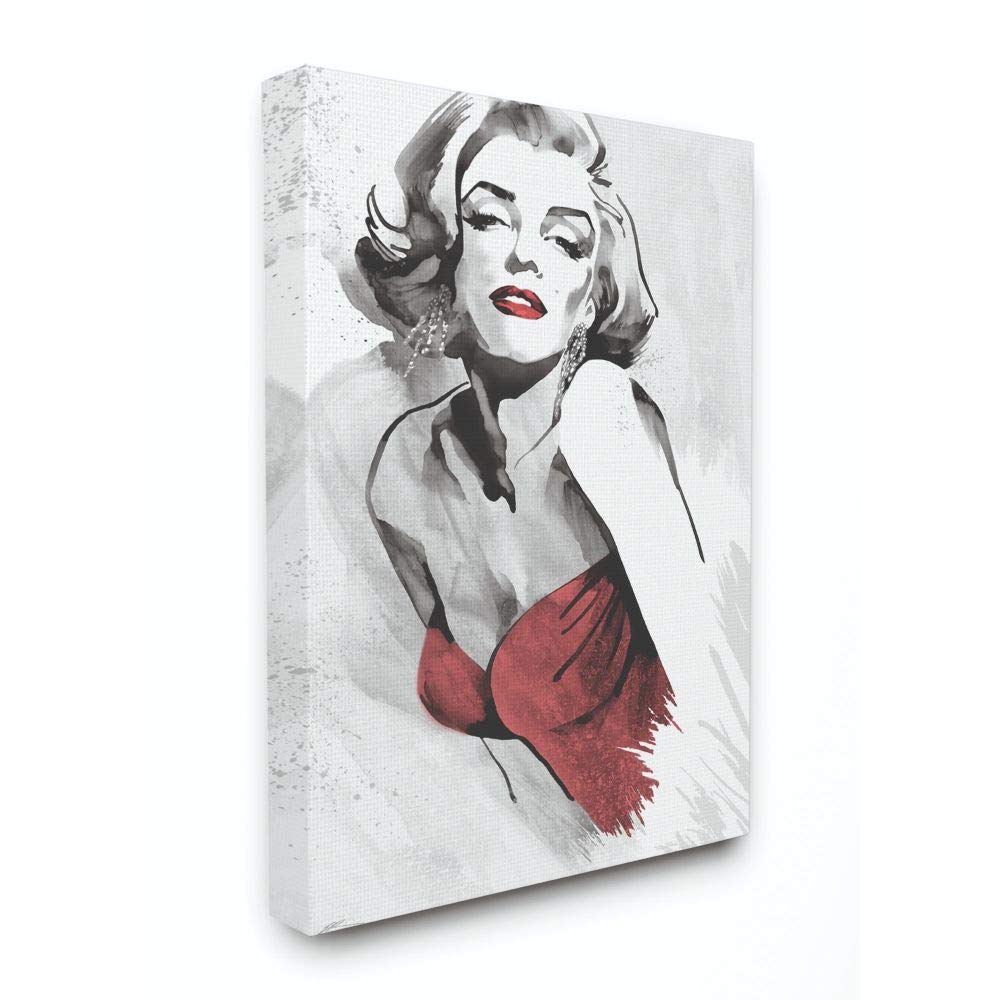 Stupell IndustriesMarilyn Monroe Ink Figure Illustration Canvas Wall Art, 16 x 20, Multi-Color