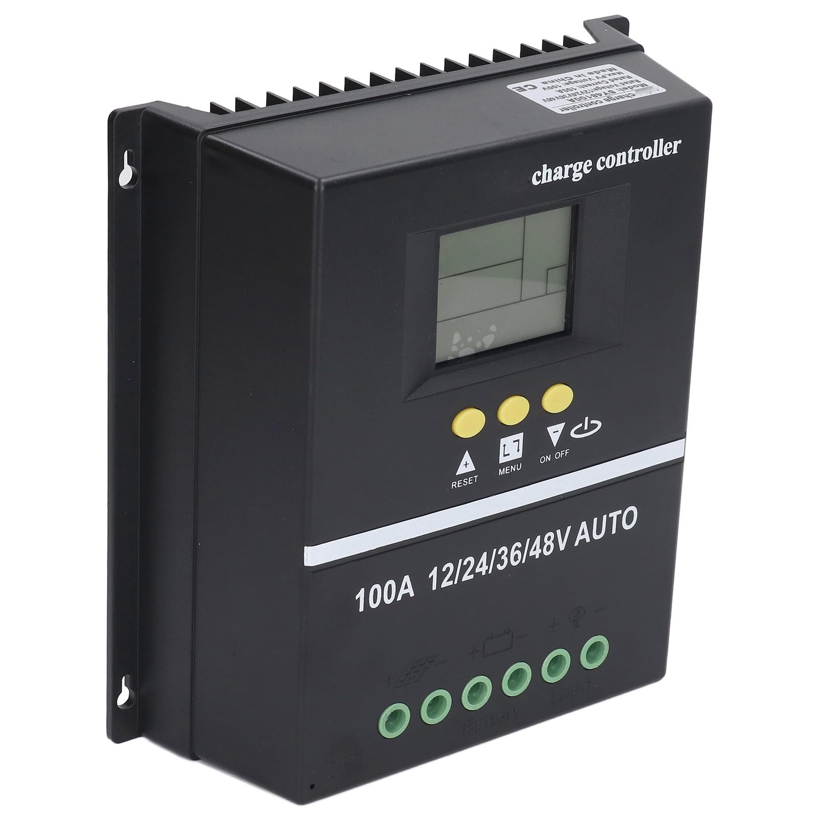 Regolatore di Carica Solare MPPT 100A 12V 24V 36V 48V Adattivo | Regolatore del Pannello Solare, Doppie Porte USB, Display Retroilluminato, ABS, Batterie Al GEL , Off-grid, Sistemi