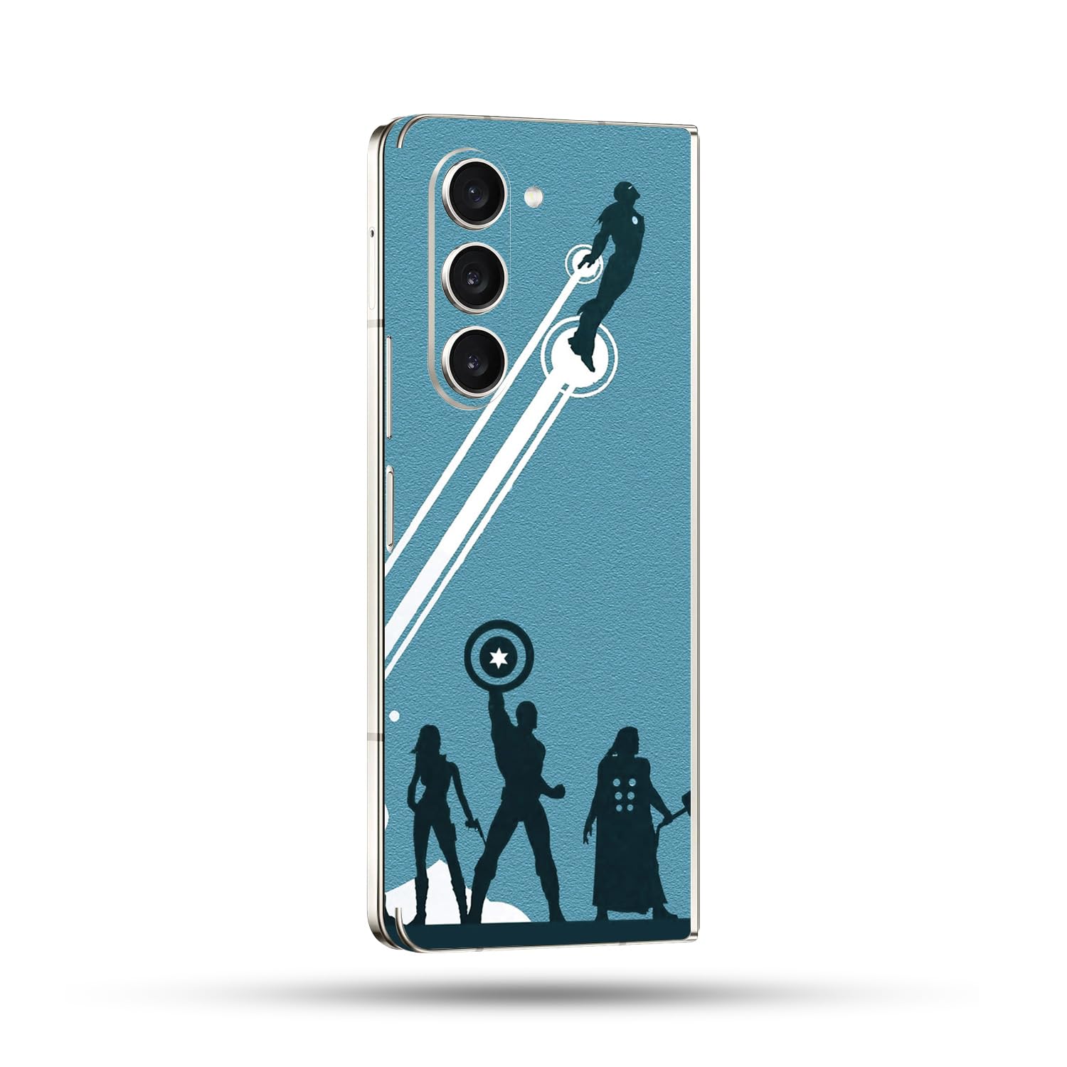 MightySkins Skin Compatible with Samsung Galaxy Z Fold 5 Full Wrap - Super Squad | Protective, Durable, and Unique Vinyl Decal wrap Cover | Easy to Apply, Remove, and Change Styles | Made in The USA