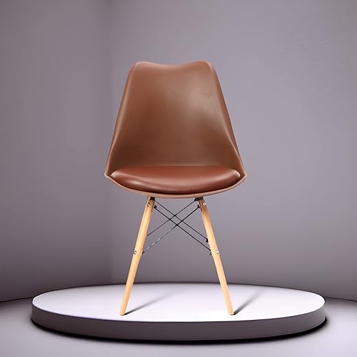 Eames Replica Nordan DSW Chair with Cushion Brown