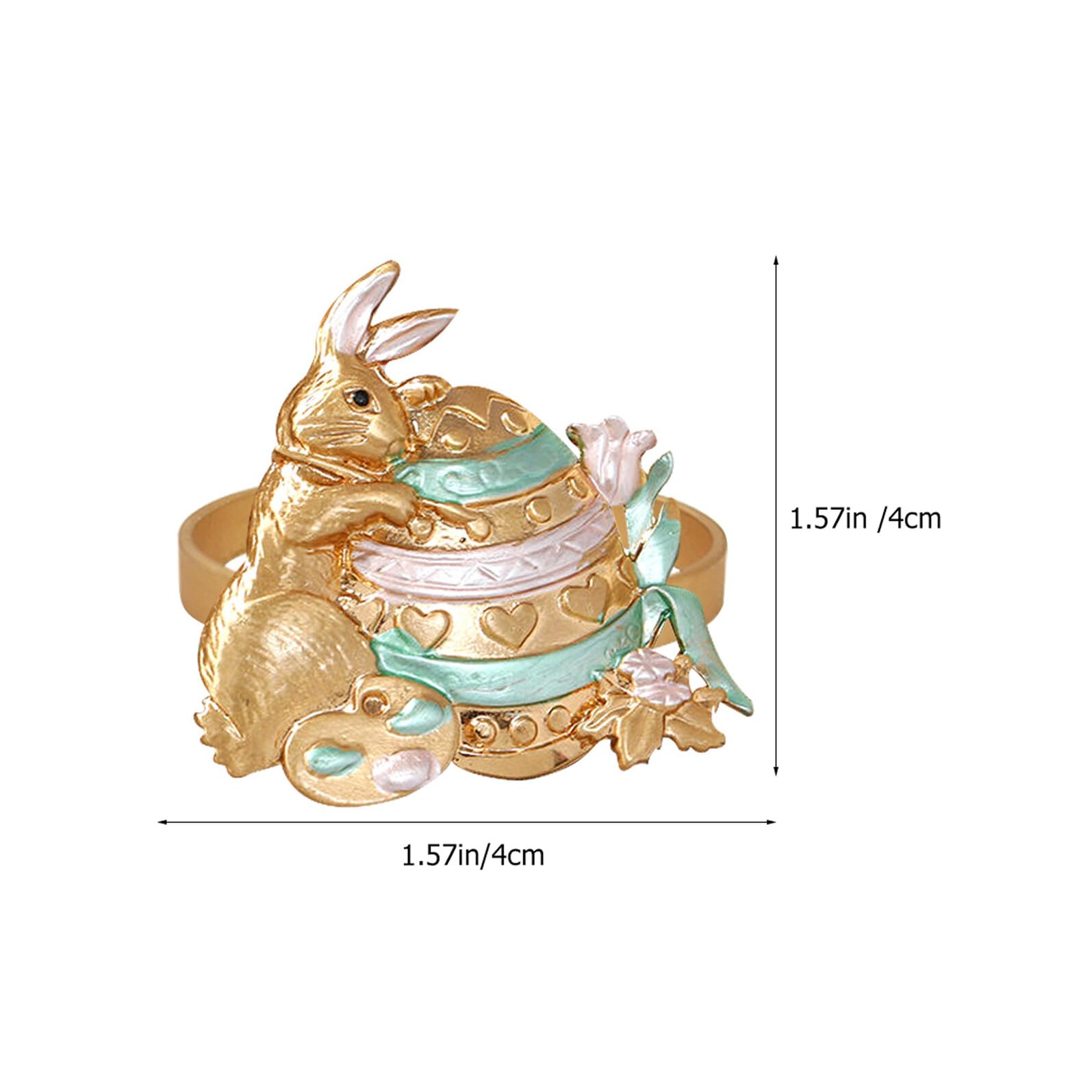 ULTECHNOVO 12stücke Teiliges Niedlicher Goldfarbener Kaninchen Serviettenringe Für Ostern Tischdekoration Für Festlichkeiten Für Partys Hochzeiten Und Besondere Anlässe