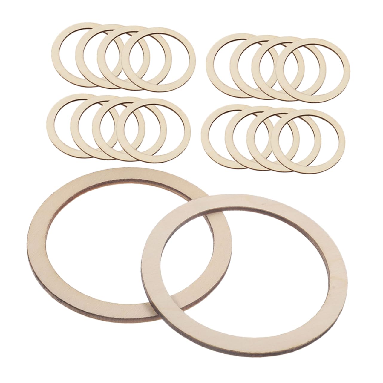 SEWACC 500piezas Anillos De Madera Para Decorativos Para y Manualidades Anillos Para Decoración De y