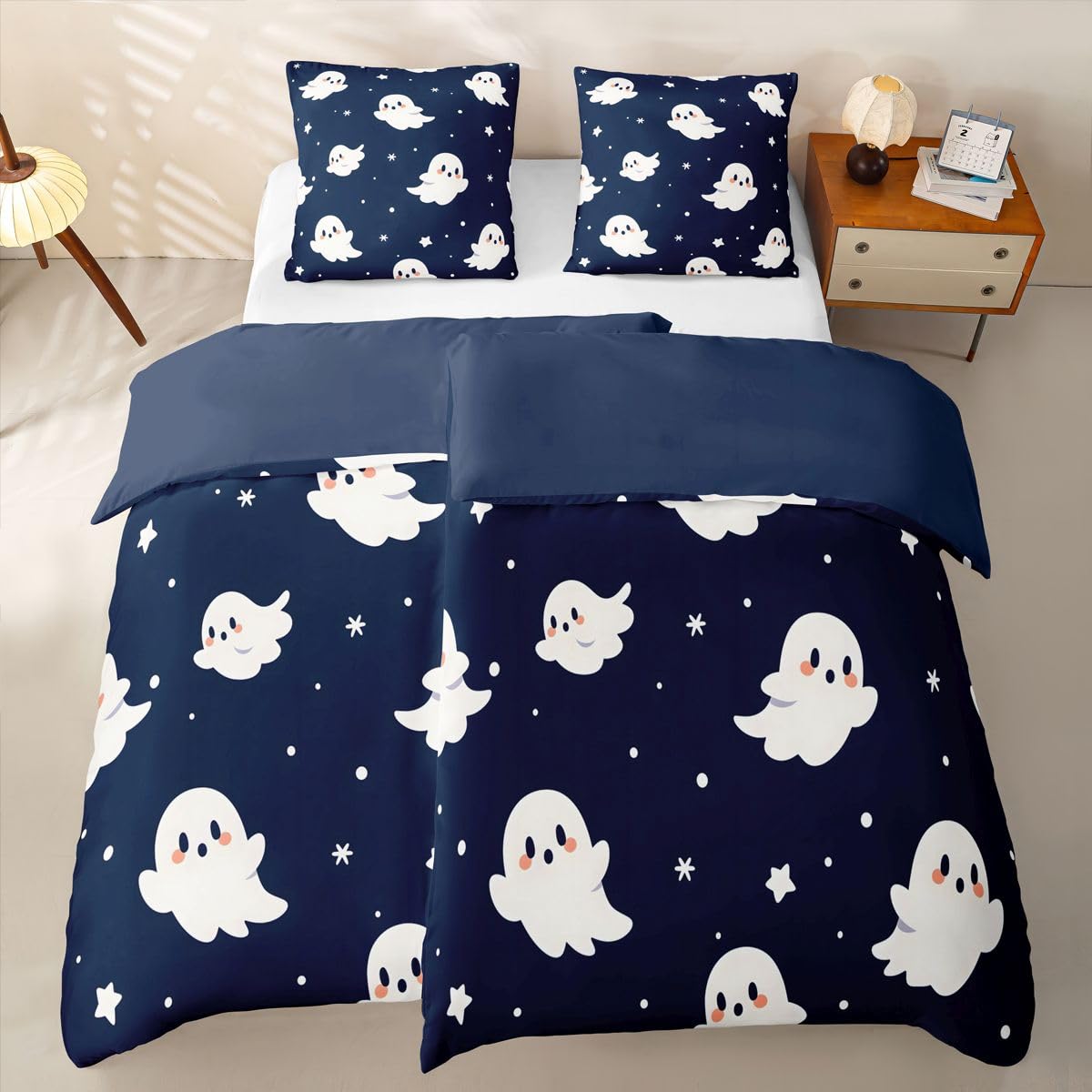 Homewish Süß Gespenst Bettwäsche 135x200 4teilig