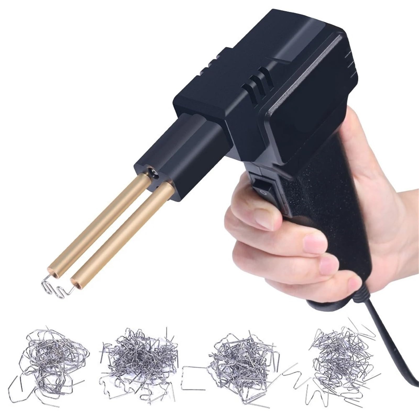 Soudeuse Plastique Pistolet de soudage plastique, fer à souder, agrafes, soudeur plastique, kit d'outils de réparation de pare-chocs de voiture, pistolet de soudage, outils de garage(Se1)