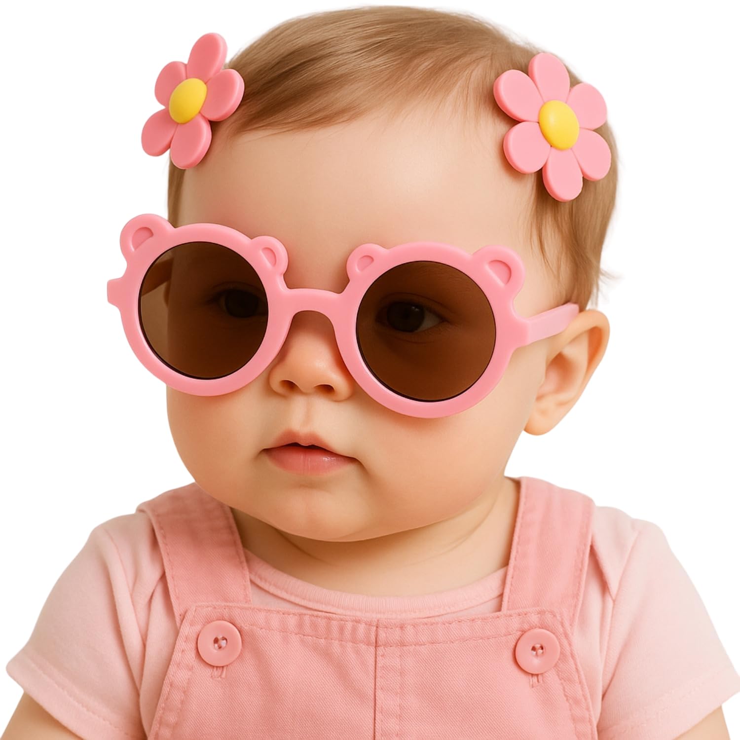 ANNA CREATIONS Cute Flower Hair Clip with Sun Goggles Design for Kids – Hair Accessory for Baby Boys & Baby Girls – Pack of 1-image-26