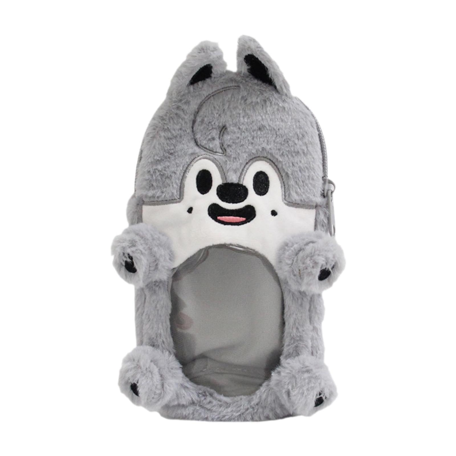 velura Plush Photocard Holder Portable Protector Hanging Decoration Protective Case Gray Wolf|1 Plush Photocard Holder|Wallets| Womens Accessories-picture-47
