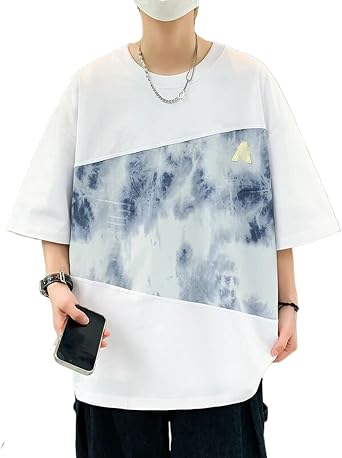 Summer Mens Short-Sleeved Cotton T-Shirts Youth Streetwear Loose Casual Tees Tops