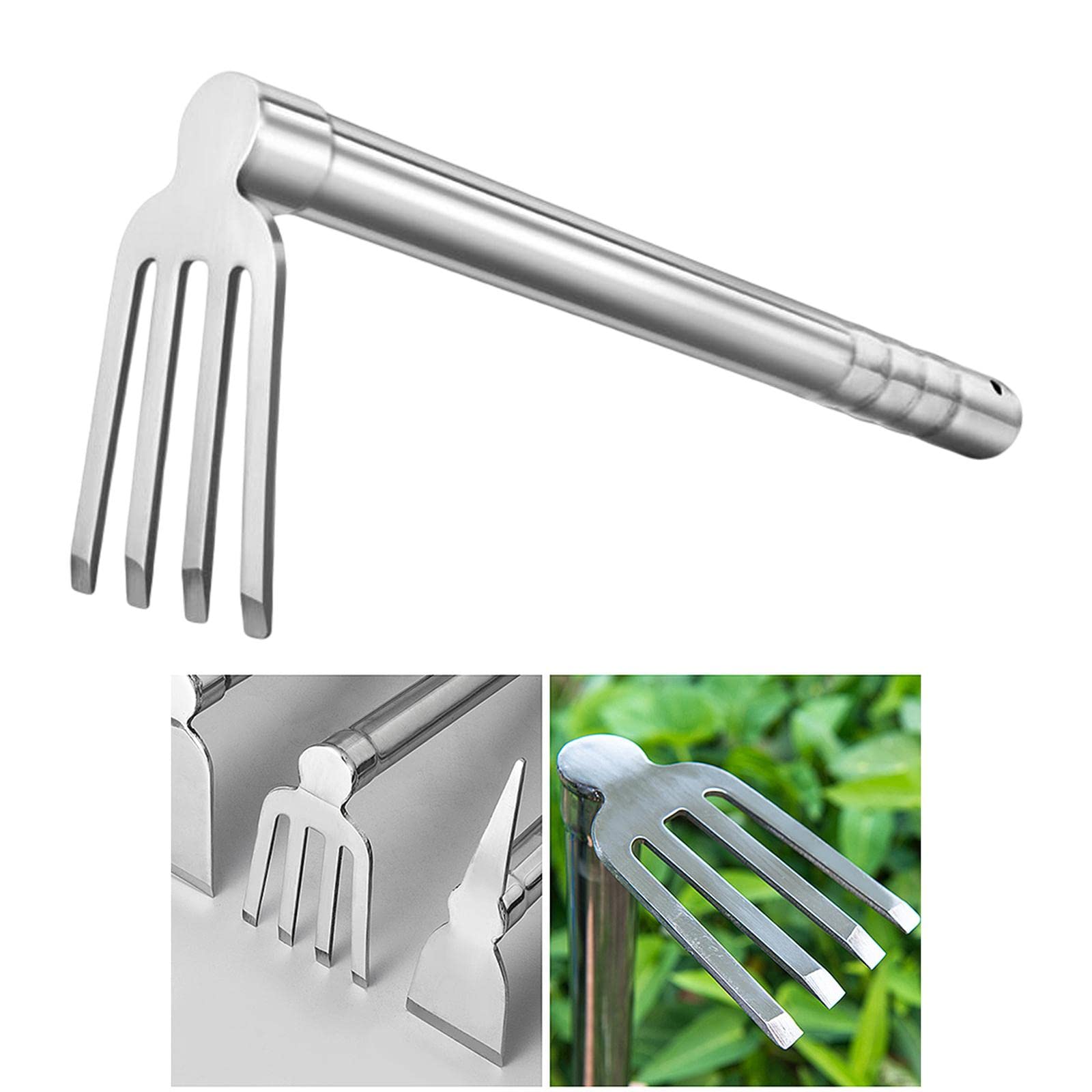 F Fityle Giardinaggio Zappa Piccola Giardino Multiuso Durevole Acciaio Inossidabile Manico Antiscivolo Gadget Domestico per Cortile Fattoria All'aperto, B