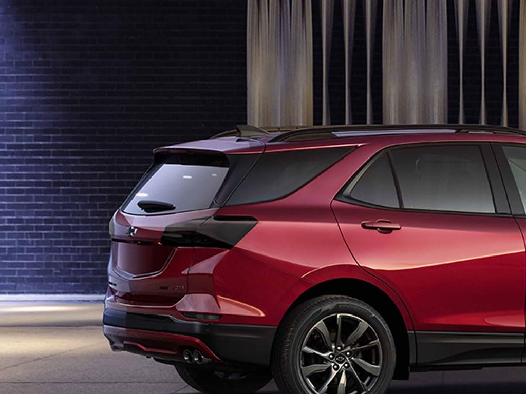 Rvinyl Tail Light Pre Cut Film Tint Cover Kit in Blackout Smoke Compatible with Chevrolet Equinox 2018-2021 - Adhesive Backs