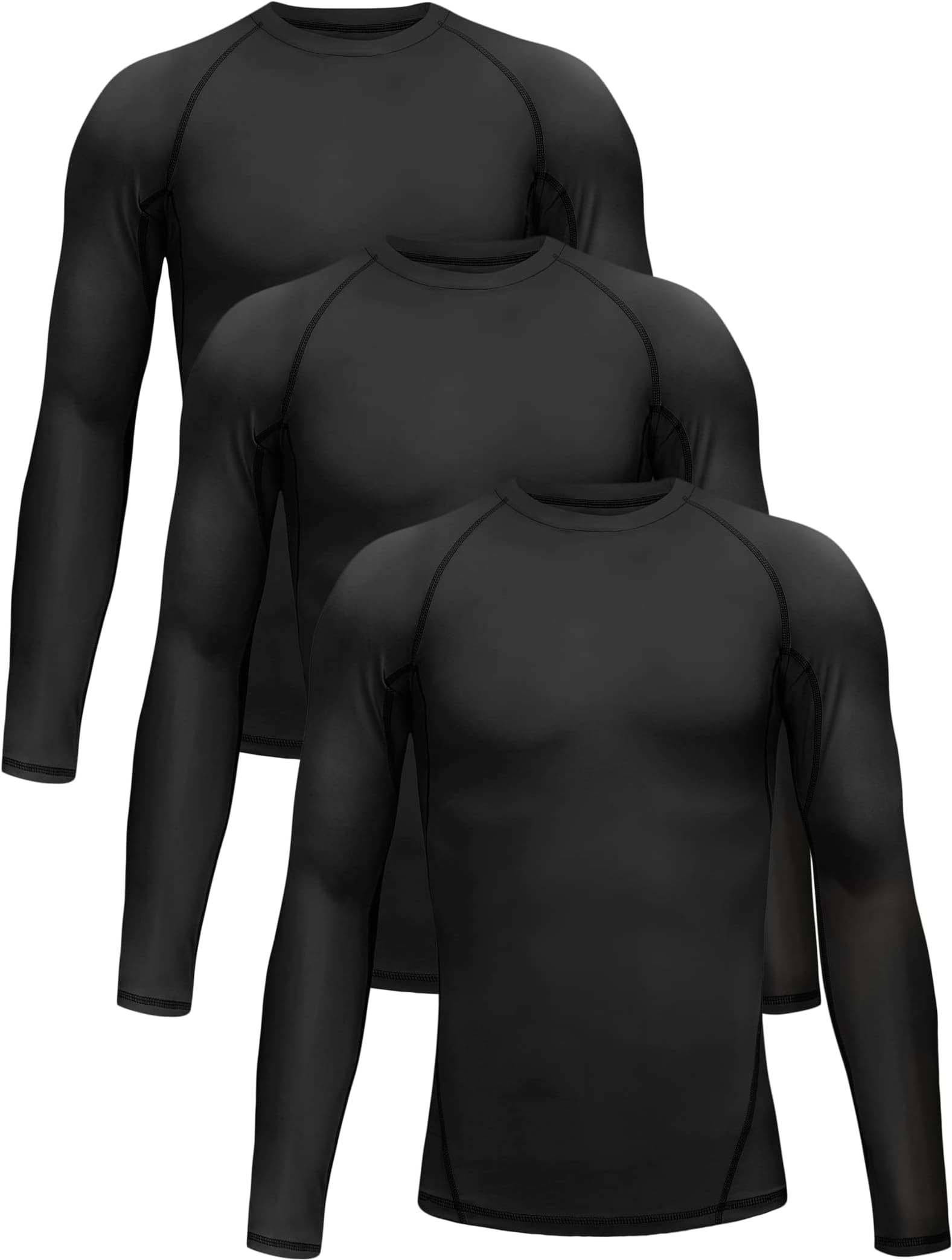TELALEO 4, 3, 2 Pack Boys' Girls' Compression Shirts Youth Long Sleeve Undershirt Sports Moisture Wicking Baselayer