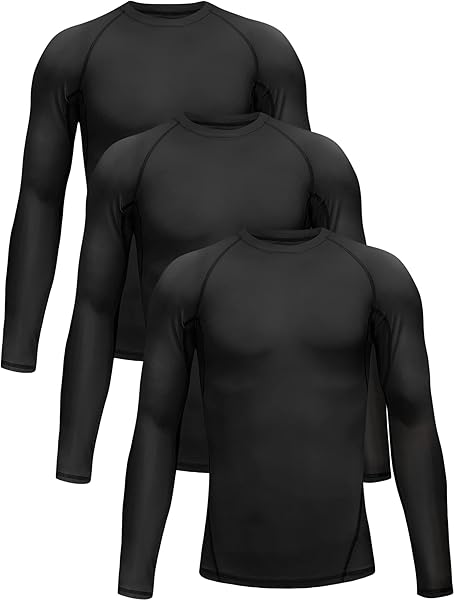 TELALEO 4, 3, 2, 5/1 Pack Boys' Girls' Compression Shirts Youth Long Sleeve Undershirt Sports Moisture Wicking Baselayer