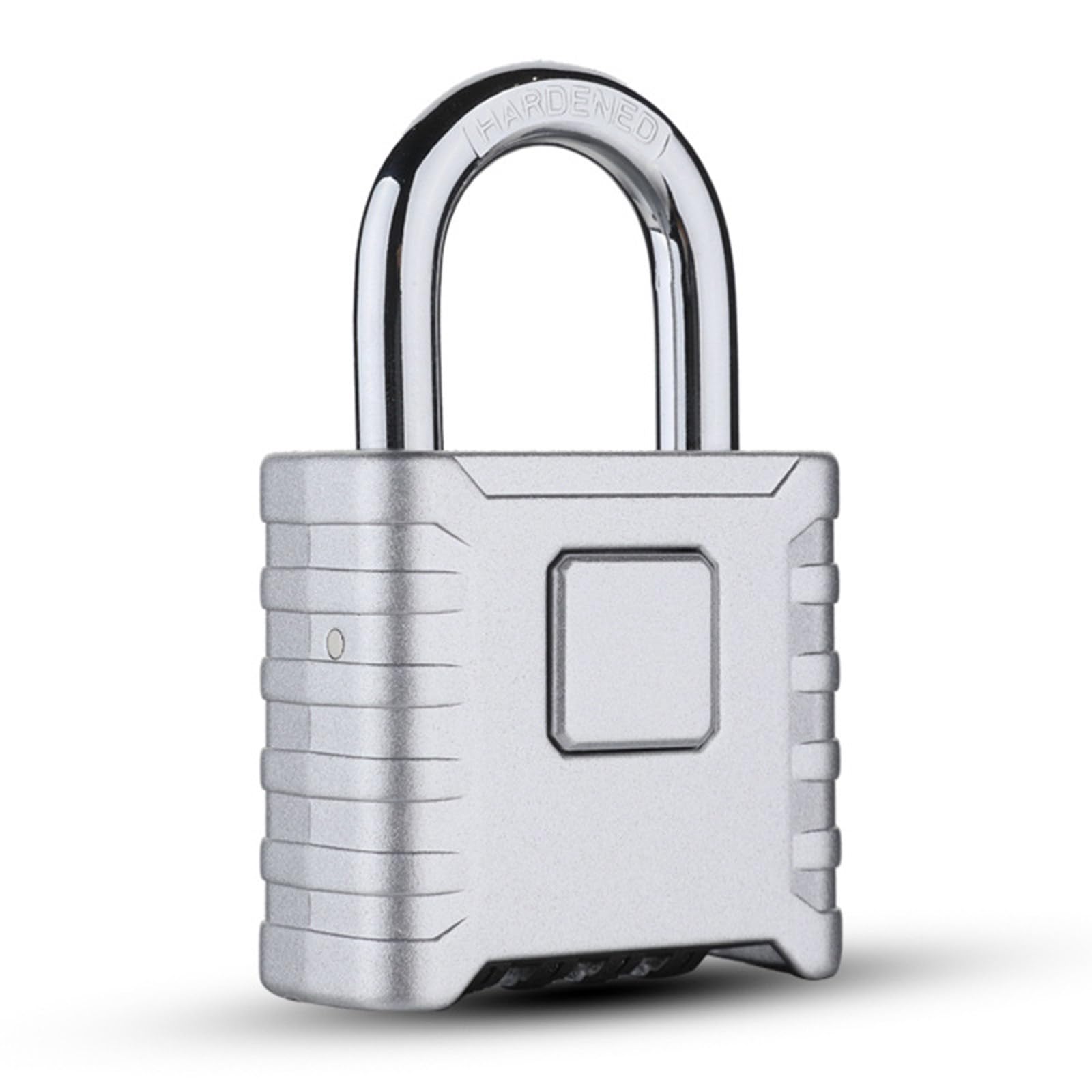 Outdoor Heavy Duty Combination Padlock, 52mm Large 4 Position Locker Padlock with 8mm Thick Shackle, Weatherproof Outdoor Padlock,Silver