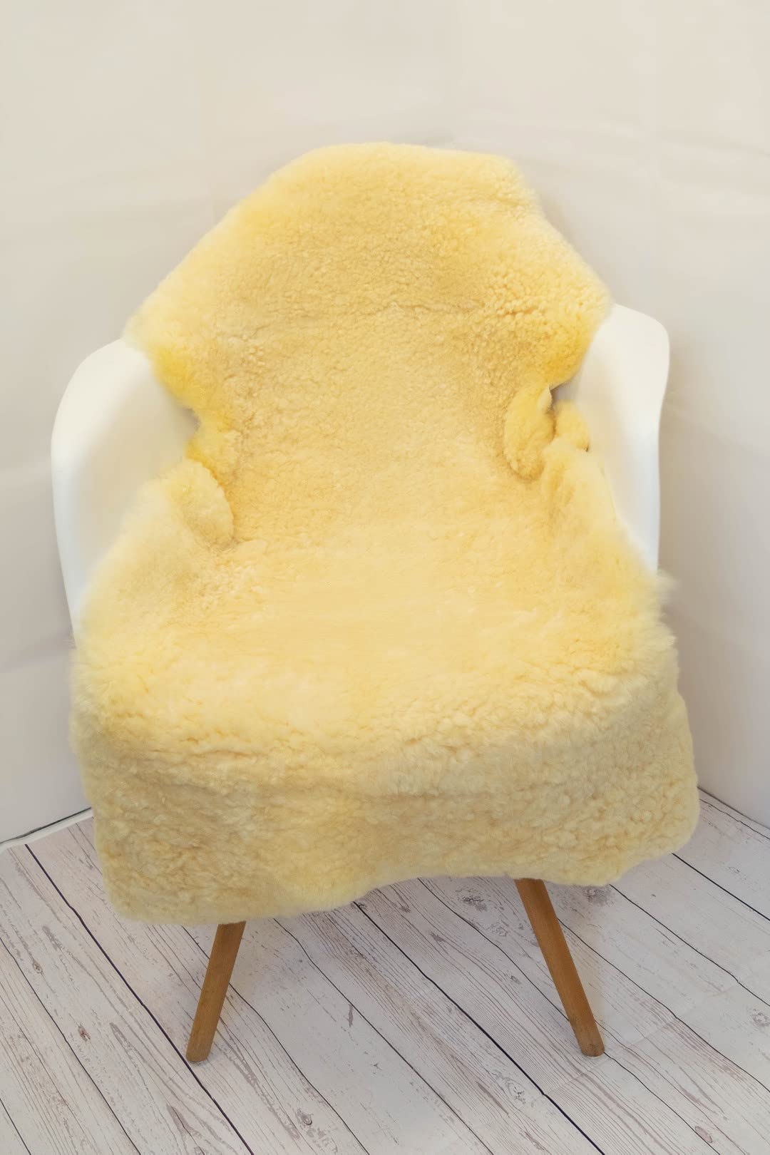 Robert's Rugs Tapis en peau de mouton véritable Relugan 100 cm – Tapis médical en peau de mouton pour le salon – Couvre-lit en peau de mouton douce – Tapis de chambre hypoallergénique – Tapis de sol