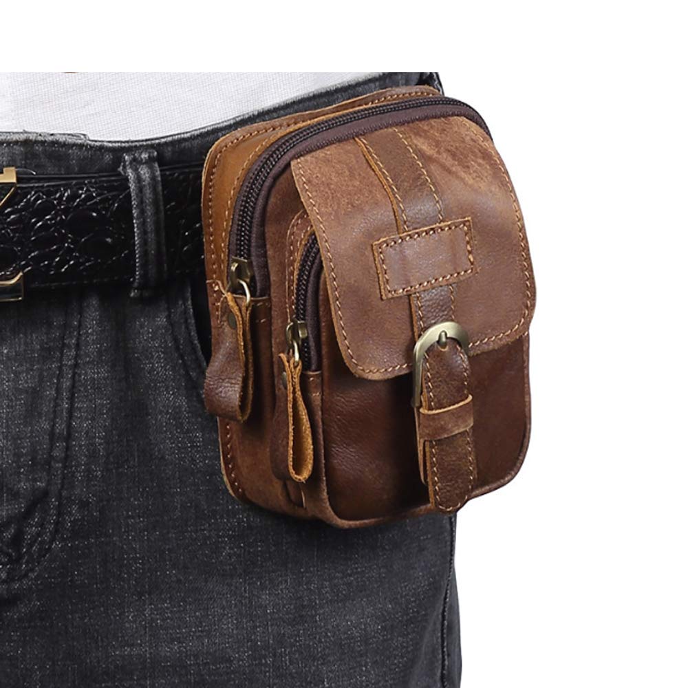 バッグ RERACS LEATHER BELT BAG(BROWN) Brown Leather Backpack Rucksack | URSUS