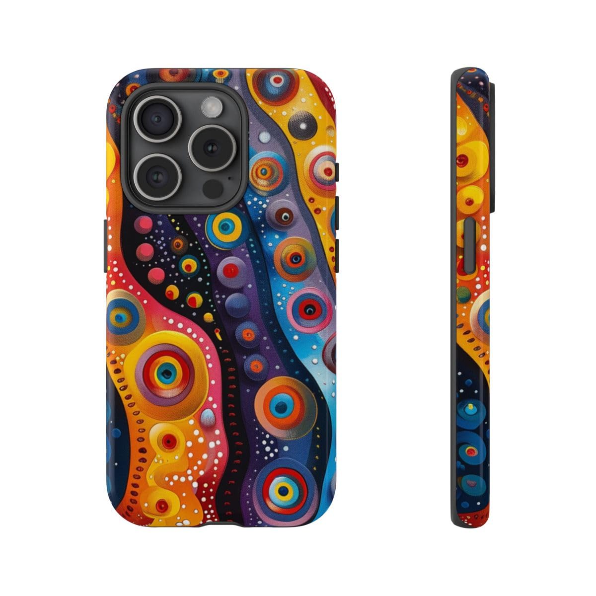 Coque iPhone 15 Pro motif abstrait multicolore pour sublimer votre style - 4