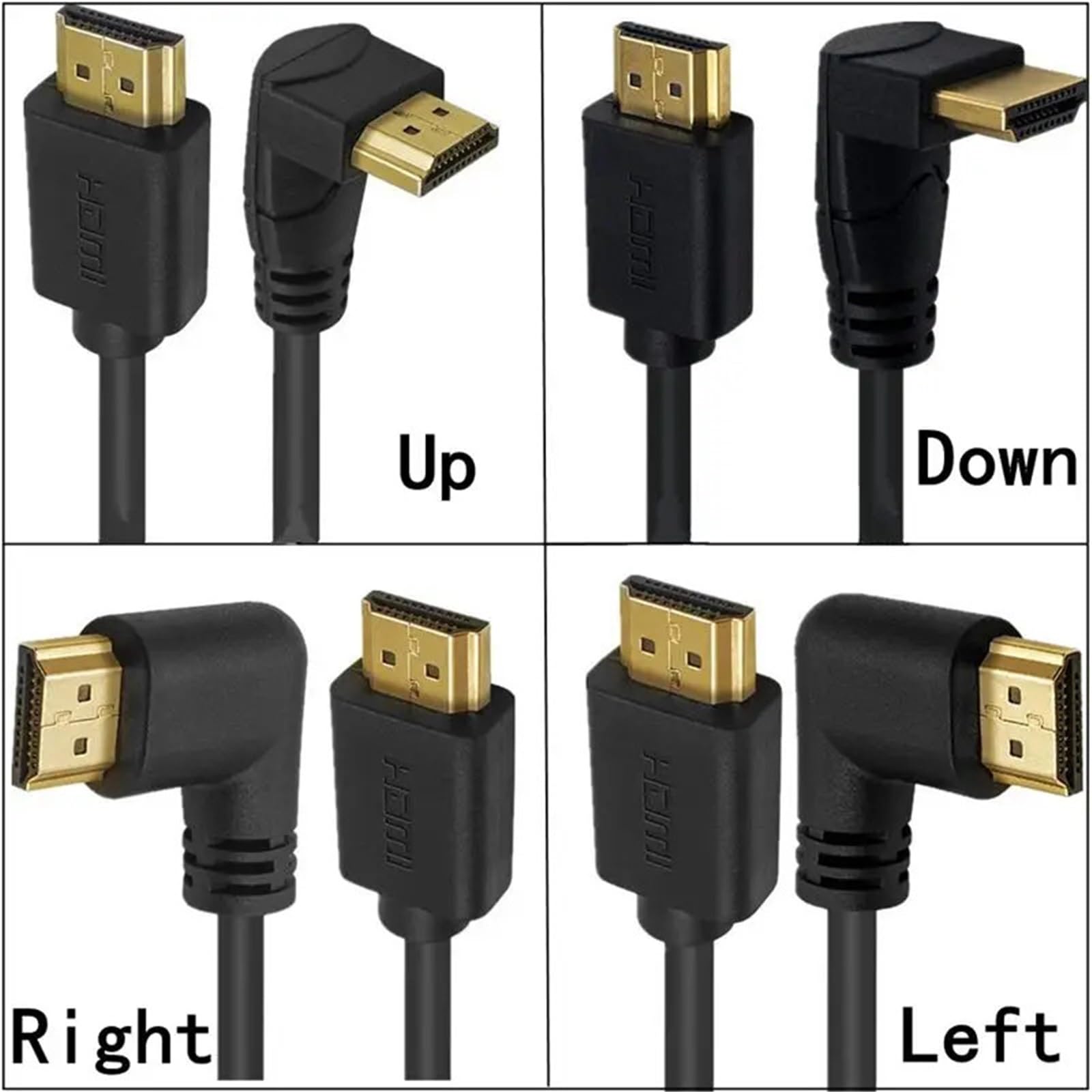 Cavo HDMI 2.0 4K con angolo di 90/270 gradi HDTV (60 cm, sinistra)