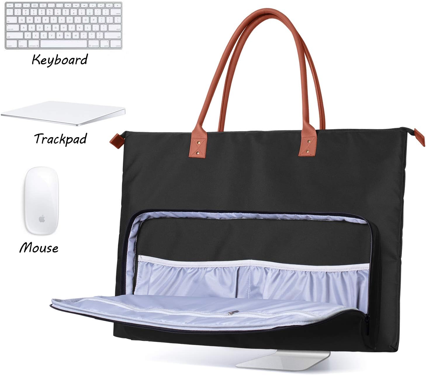 Hottest Sale CURMIO Carrying Case for Apple 21.5 iMac Desktop Computer, Travel Tote Bag Protective Shoulder Bag with PU Leather Handle for 21.5 iMac Monitor and Accessories Black Friday Clearance CURMIO Carrying Case for Apple 21.5 iMac Desktop Computer, Travel Tote Bag Protective Shoulder Bag with PU Leather Handle for 21.5 iMac Monitor and Accessories