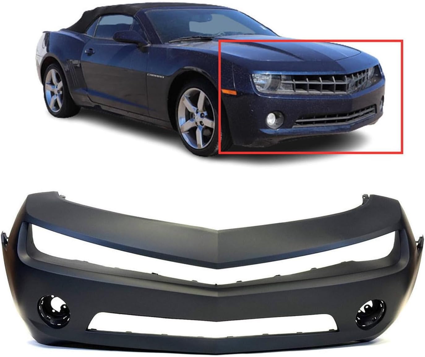 FitParts Compatible With Front Bumper Cover Chevrolet Camaro 2011 2012 2013 Coupe GM1000906 LS LT. Ready to paint. 92236548