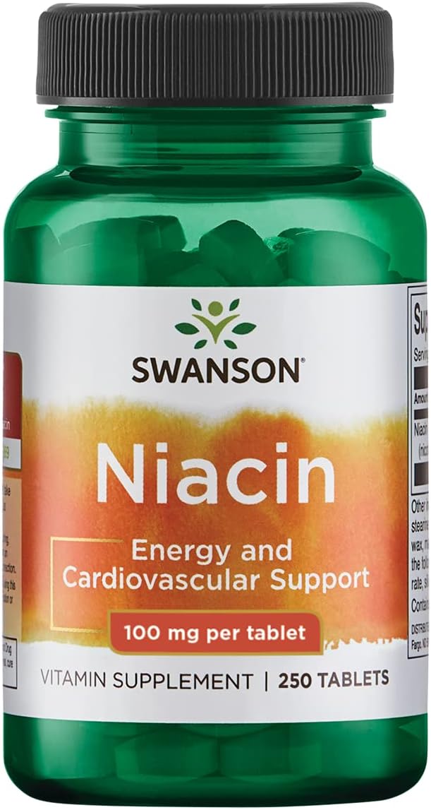 Swanson Niacin (Vitamin B3) Vitamin Supplement Supporting Heart Health and