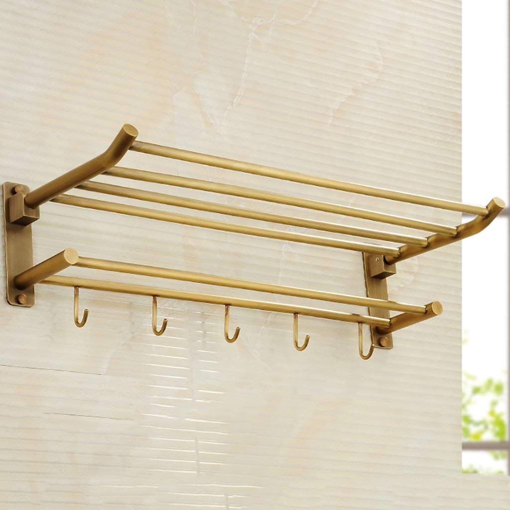 Toallero plegable de cobre para organizar el balcón o baño de forma eficiente