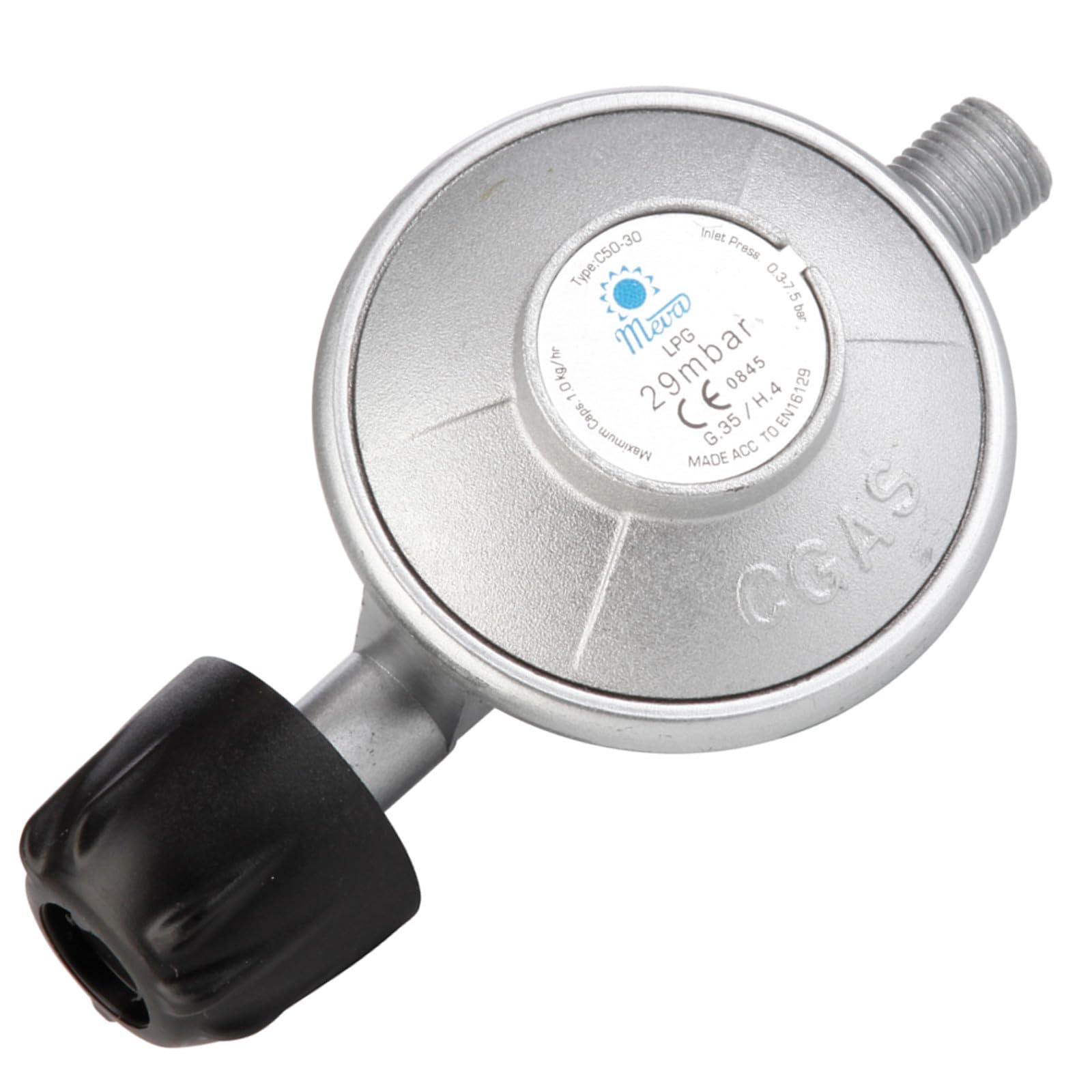 Regulador ajustable de cartucho de propano/butano de 7/16» con bombona de gas y manguera para conectar la barbacoa - kit turístico | para barbacoa con conexión de 9mm