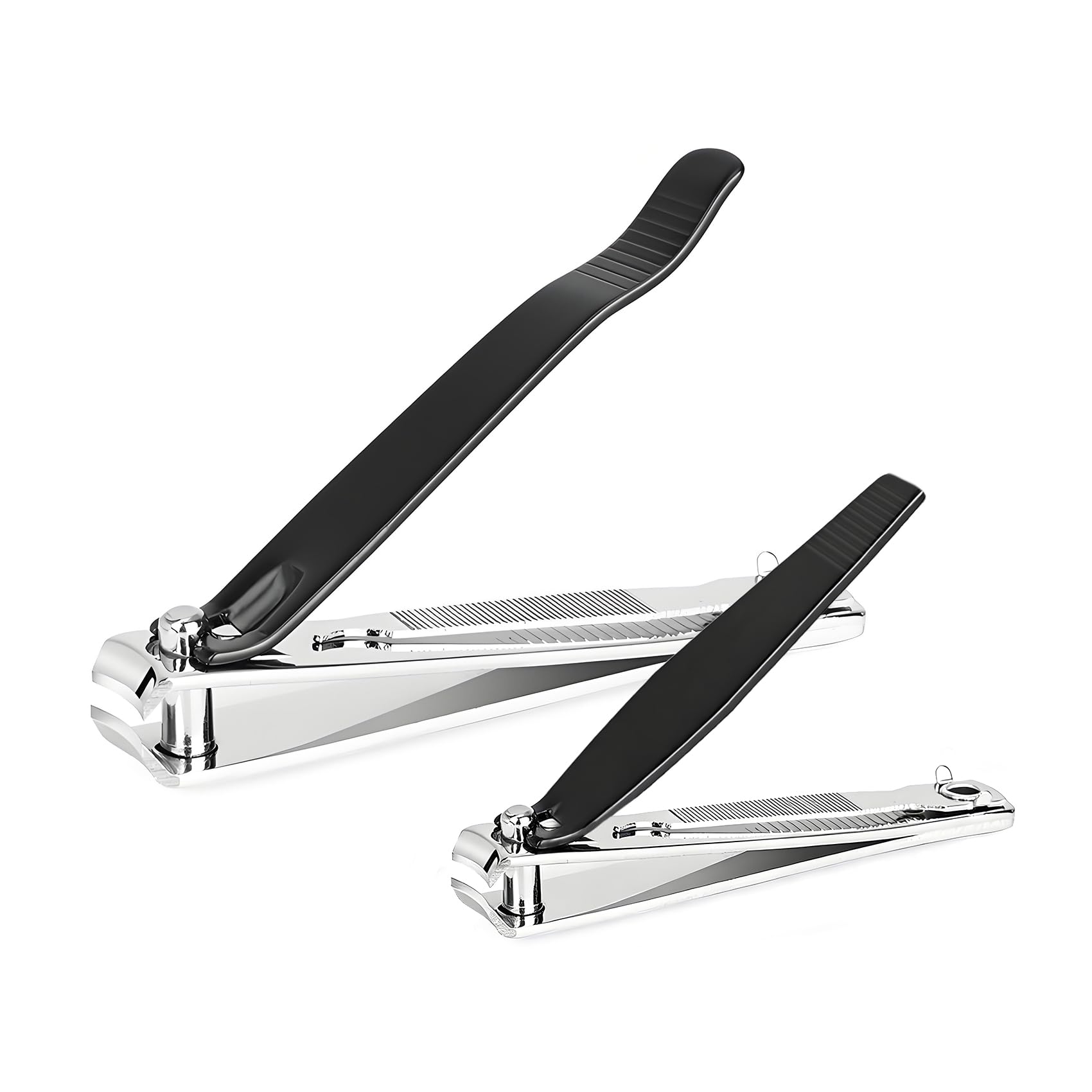 Eupneicu Nagelknipser [2 Stück], Professioneller Nagelzange Aus Edelstahl, Spritzfreier Nagelschneider Für Männer Und Frauen, 1er Pack [Schwarz]