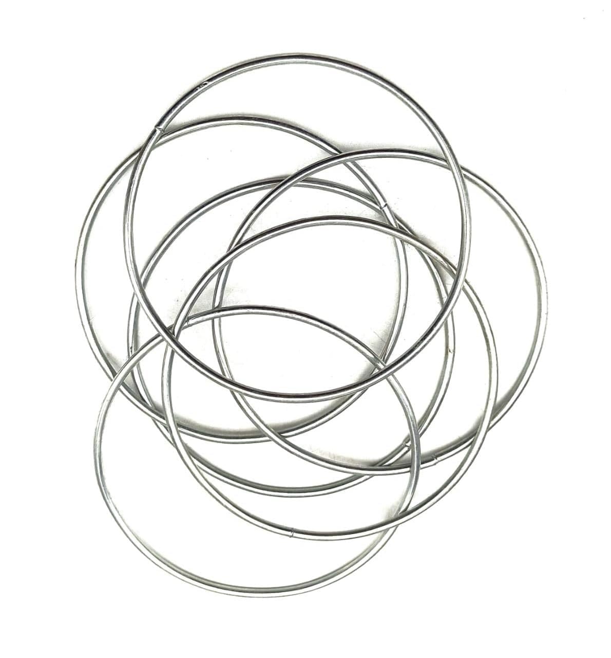 Brijsun Innovations Metal Rings for Macrame Crafts/Dreamcatcher/DIY (Set of 6,8 inch)