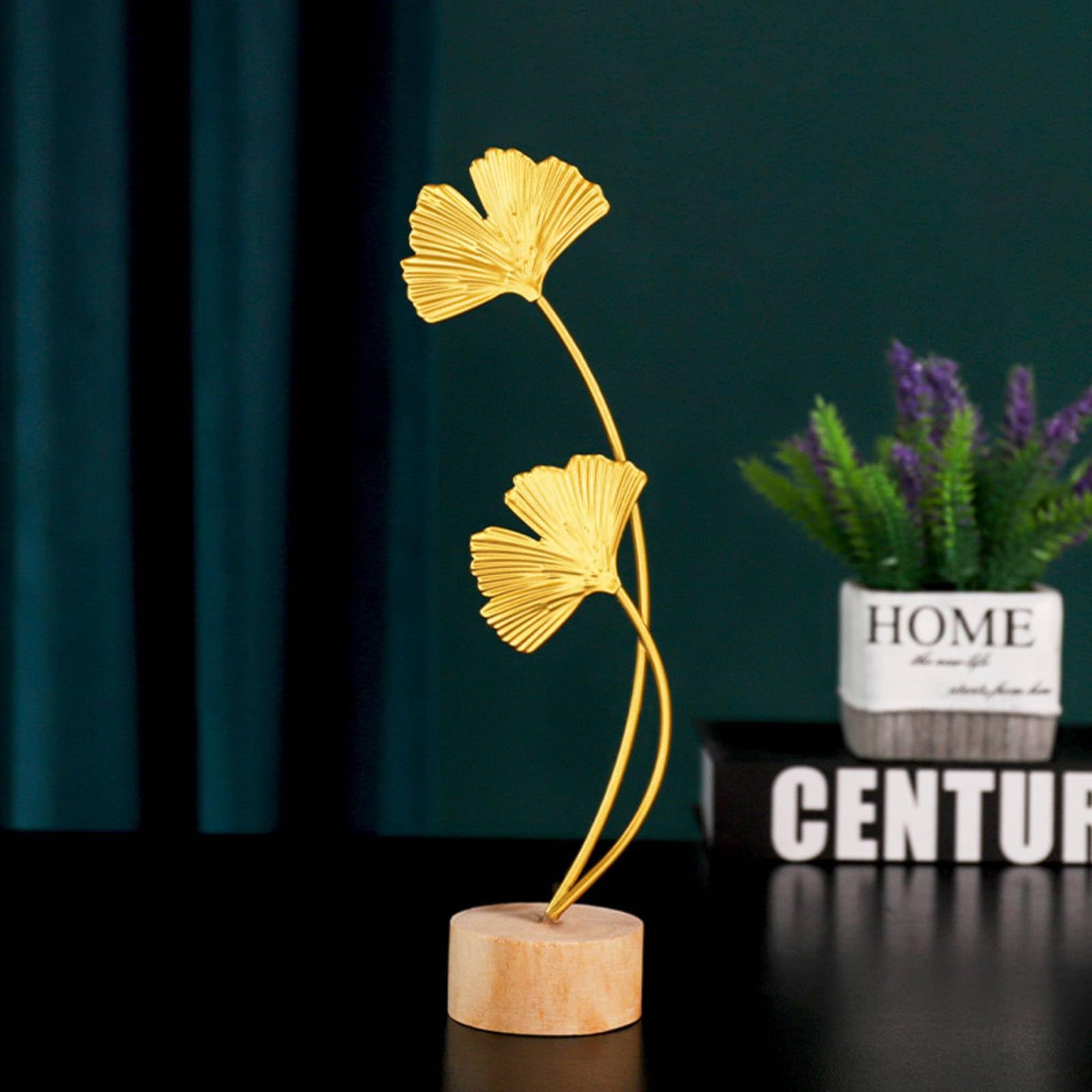 Amazon.co.jp: ZOQDJIMY 鉄製 イチョウの葉の装飾 金属工芸品