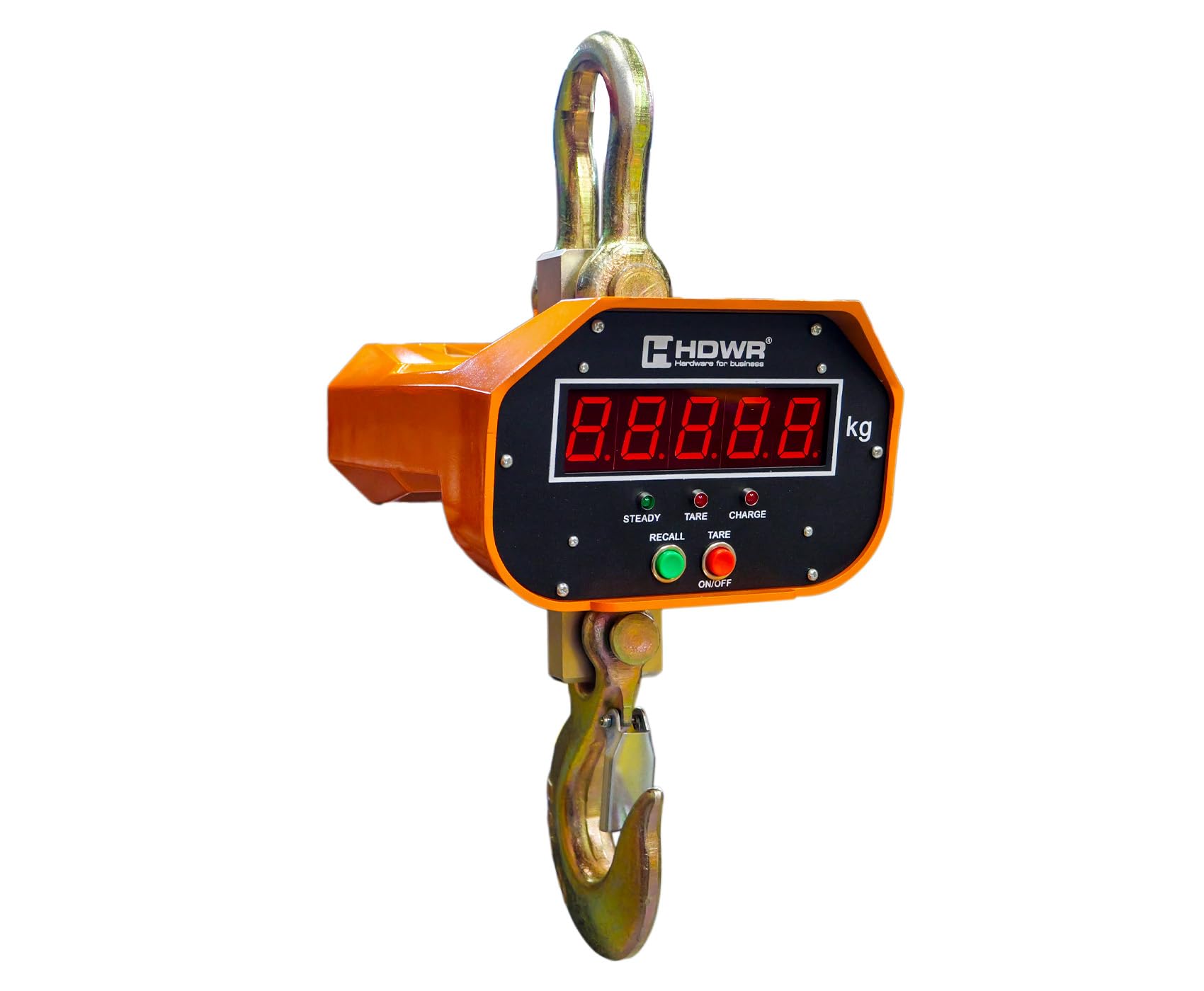 HDWR wagPRO-H3000 Kranwaage 3 t mit Fernbedienung, wiederaufladbar | Schwerlast-Hängewaage, Netz- und Akkubetrieb, Einheitenwechsel, Genauigkeit 1000 g