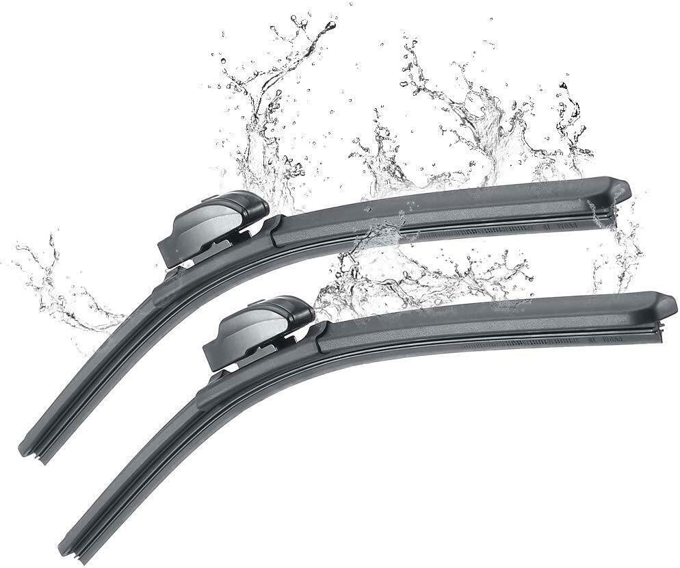 Juego de limpiaparabrisas delantero para GMC Acadia 2012-2018 de 24 y 21 pulgadas, con adaptadores de pestaña para pellizco