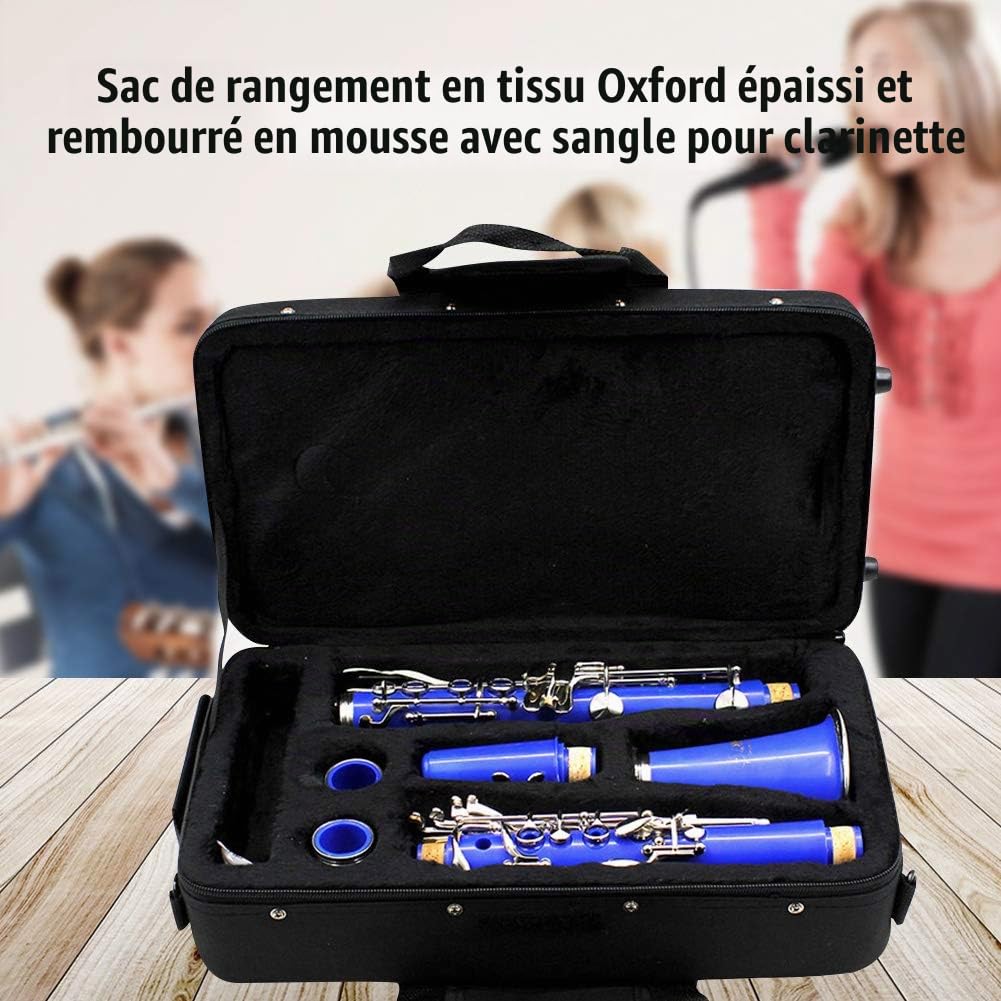 Étui Pour Clarinette Tissu Oxford Sac De Sotrage Pour Clarinette Sac Pour Clarinette Résistant à L'eau Étui De Transport Pour Clarinette Avec Sangle Pour Concert De Clarinette