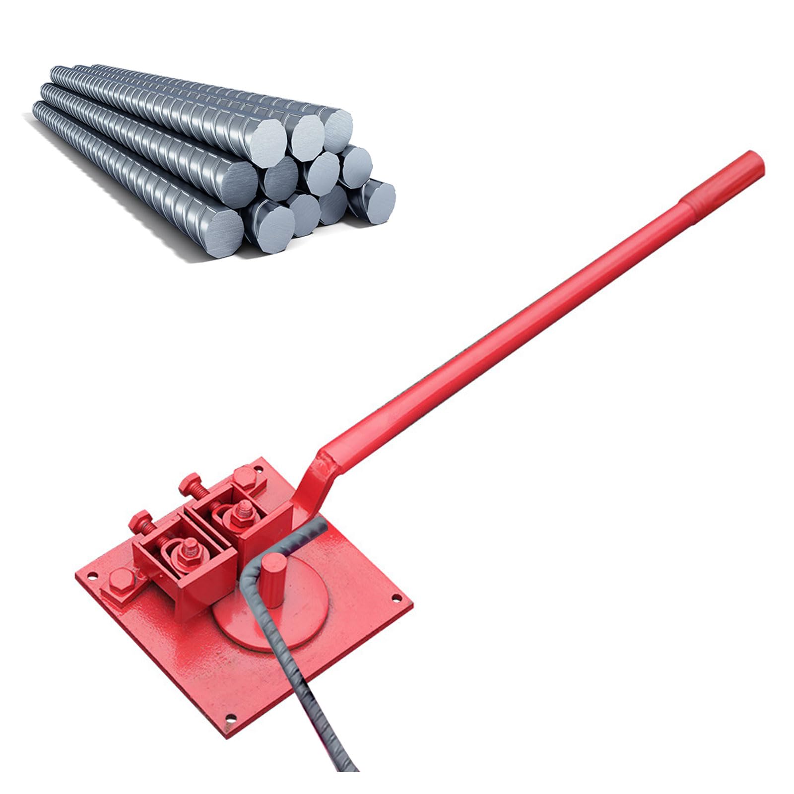 Dobladora manual de barras de refuerzo, para varillas de 1 a 20 mm, herramienta de dobladora de varillas de acero manual, construcción ajustable y resistente
