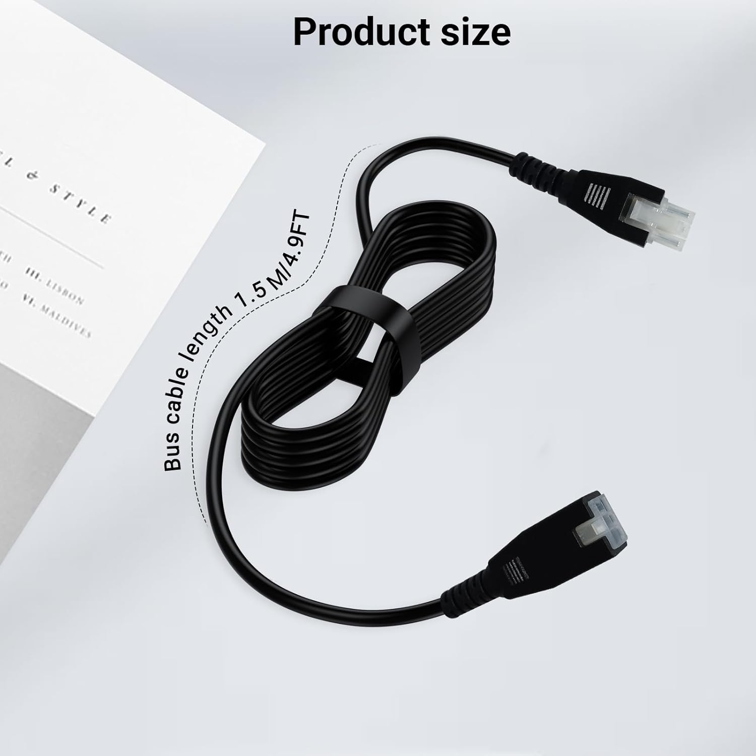 Cable Power Cord 6-Pin for Smart Desk Lifting Desk Push Rod Motor Control - 5557 Rotary Female Cable -Power Signal Extension 1.5M