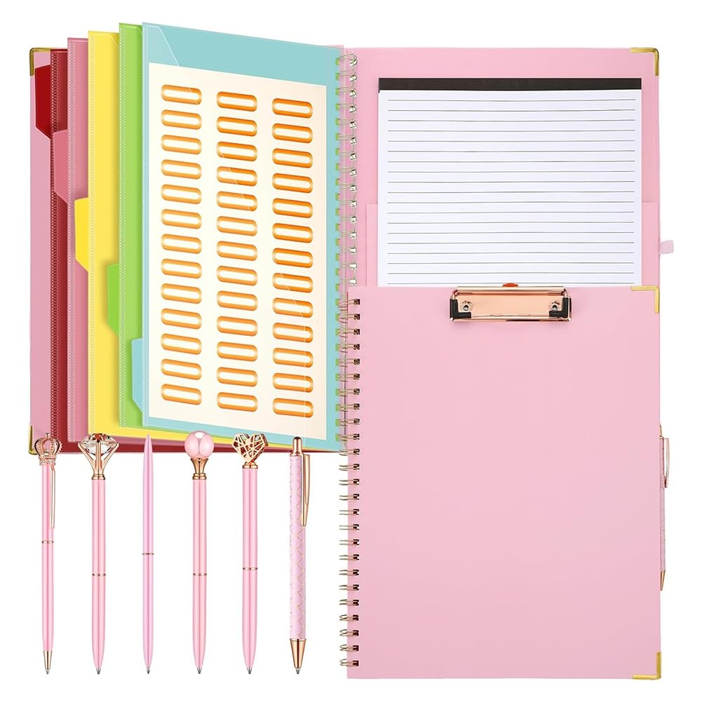 Bloc-notes rechargeable avec 5 intercalaires et 10 poches - 8