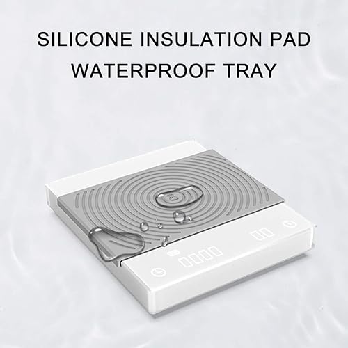 Miniatura 5 de TIMEMORE Báscula de gramo de café, goteo manual, balanza de café expreso, báscula de café digital con temporizador, 70.55 oz (blanco)