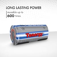 Vista 5 de Tenergy NiMH SubC 1.2V 3800mAh Baterías recargables, con pestañas, paquete de 10
