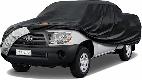 Kayme Funda de camión de 7 capas para Toyota Tacoma (1998-2015 Access CabCabina RegularDoble), impermeable para todo tipo de clima, cubierta